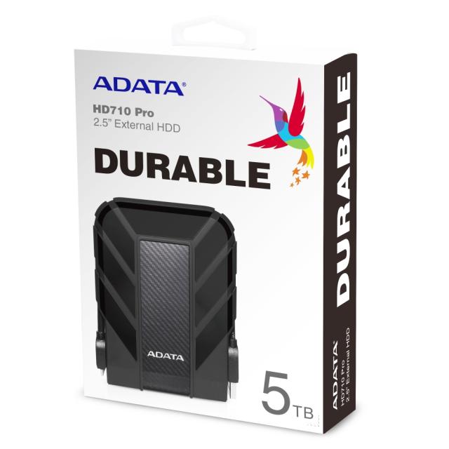 Твърд диск Adata 5TB , H710P , USB 3.2 Gen 1, 2.5" Durable - External Hard Drive Black