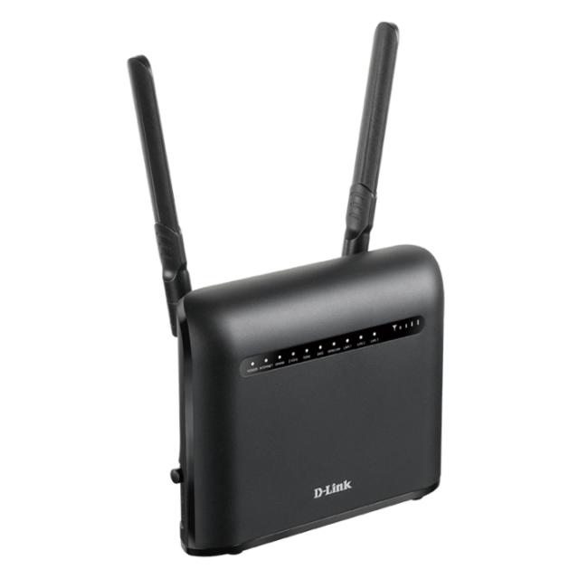 Рутер D-Link DWR-953V2, LTE 4G SIM Card Slot, 1200Mbps, 2.4GHz (300Mbps) / 5GHz (866 Mbps), Wireless AC, 3 x LAN1000, 1 x WAN1000, 2 външни антени
