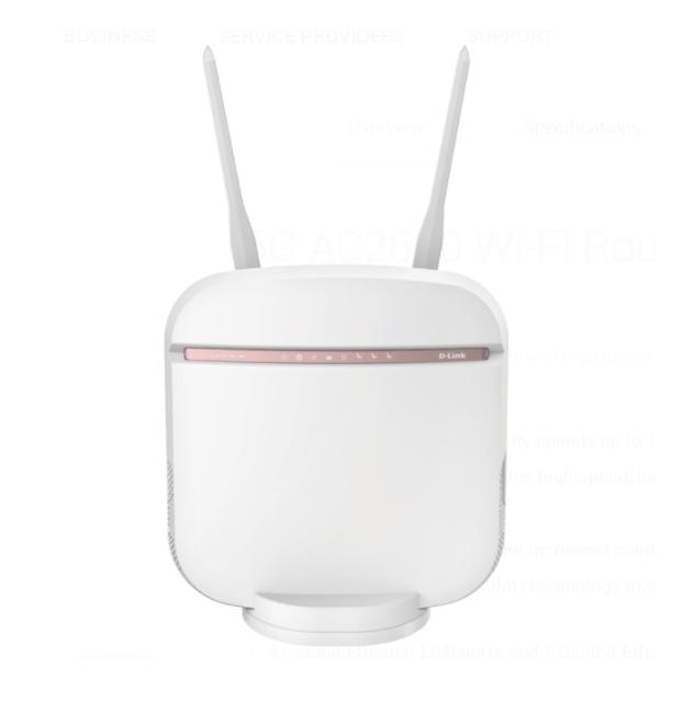 Рутер D-Link DWR-978, 5G, 2600Mbps, 2.4GHz (800 Mbps)/ 5GHz (1733 Mbps), Wireless AC, 4x LAN1000, 1x WAN1000