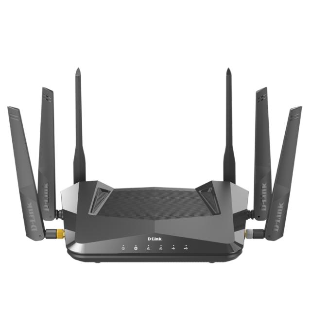 Рутер D-Link DIR-X5460, 5400Mbps, 2.4GHz (600 Mbps), 5GHz (4800 Mbps), Wireless AX, LAN 4 x 10/100/1000Mbps, WAN 1 x 10/100/1000Mbps, 1x USB 2.0, 1x USB 3.0