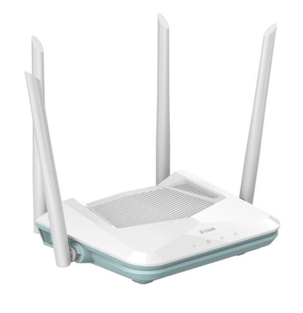 Рутер D-Link EAGLE PRO AI AX1500, 2.4GHz (300Mbps)/ 5 GHz (1201Mbps), Wireless AX,  LAN 3 x 10/100/1000Base-T, WLAN 1 x 10/100/1000Base-T