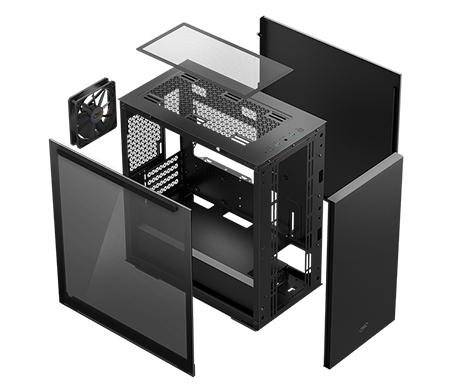 Кутия за компютър DeepCool MACUBE 110 BK, 2x USB3.0, 1x Audio, mATX