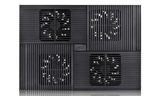 Охлаждаща поставка за лаптоп DeepCool Multi Core X8, за лаптопи до 17" (43.18 cm), 4 режима на работа, черна