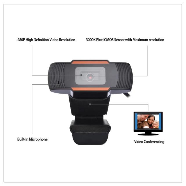 Уебкамера ADESSO CyberTrack H2 480P HD USB Webcam with Built-in Microphone