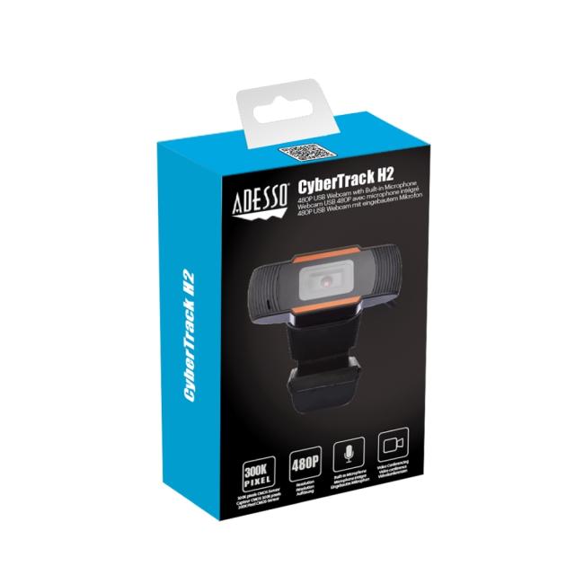 Уебкамера ADESSO CyberTrack H2 480P HD USB Webcam with Built-in Microphone