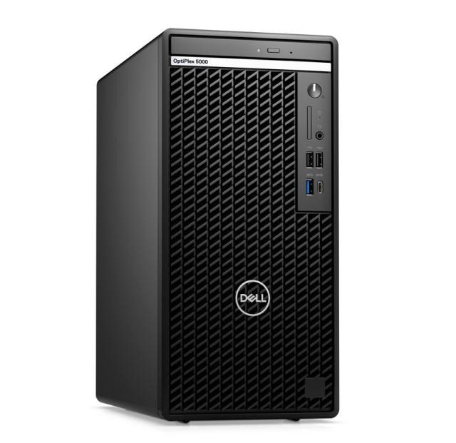 Настолен компютър Dell OptiPlex 5000 MT, Intel Core i7-12700 (12 Cores/25MB/2.1GHz to 4.9GHz), 8GB (1x8GB) DDR4, 256GB PCIe NVMe SSD, Intel Integrated Graphics, DVD+/-RW, K&M, Ubuntu, 3Y ProSupport and NBD