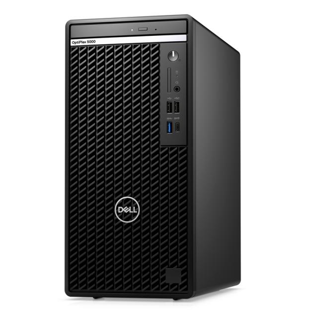 Настолен компютър Dell OptiPlex 5000 MT, Intel Core i7-12700 (12 Cores/25MB/2.1GHz to 4.9GHz), 8GB (1x8GB) DDR4, 256GB PCIe NVMe SSD, Intel Integrated Graphics, DVD+/-RW, K&M, Ubuntu, 3Y ProSupport and NBD