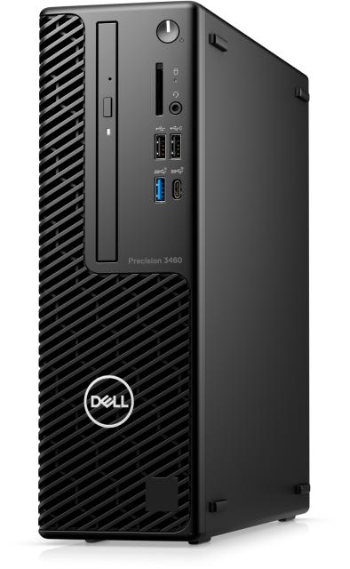 Работна станция Dell Precision 3460 SFF, Intel Core i7-12700 (25M Cache, up to 4.9 GHz), 16GB (2X8GB) 4800MHz SO-DIMM DDR5 , 512GB SSD PCIe M.2, Integrated video, DVD RW, Keyboard&Mouse, 300W, Windows 11 Pro, 3Yr ProSpt