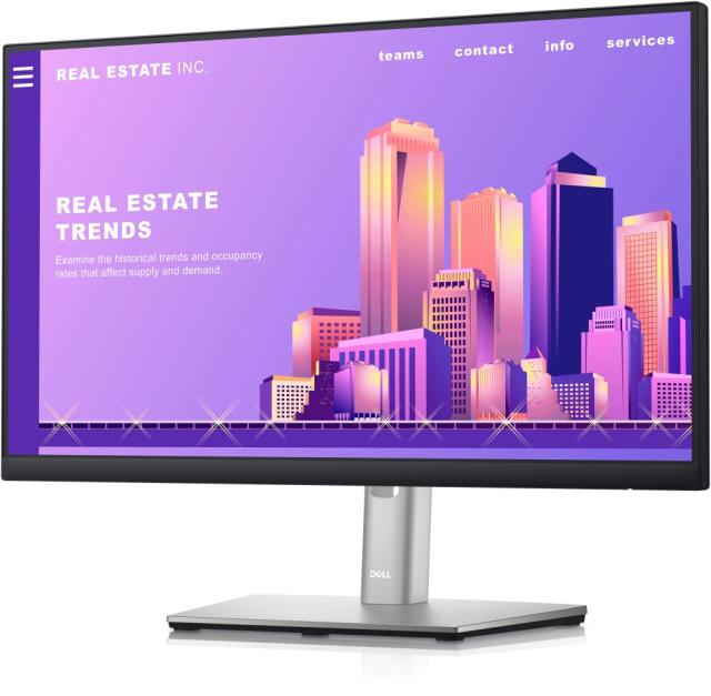 Монитор Dell P2222H, 21.5" Wide LED Anti-Glare, IPS Panel, 5ms, 1000:1, 250 cd/m2, 1920x1080 FullHD, 99% sRGB, VGA, HDMI, DP, USB 5 Gbps, ComfortView Plus, Height Adjustable, Pivot, Swivel, Tilt, Black
