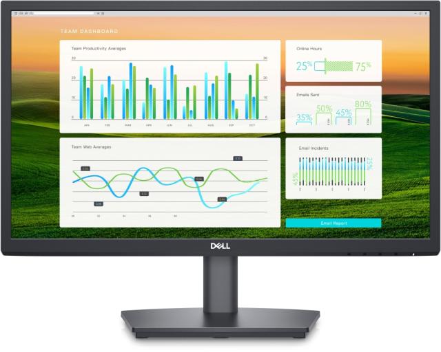 Монитор Dell E2222HS, 21.5" Wide LED Anti-Glare, VA Panel, 5ms, 3000:1, 250 cd/m2, 1920x1080 Full HD , HDMI, VGA, DisplayPort, ComfortView, speakers, Height, Tilt, Black