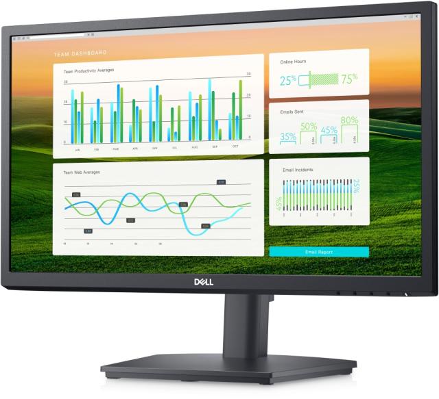 Монитор Dell E2222HS, 21.5" Wide LED Anti-Glare, VA Panel, 5ms, 3000:1, 250 cd/m2, 1920x1080 Full HD , HDMI, VGA, DisplayPort, ComfortView, speakers, Height, Tilt, Black