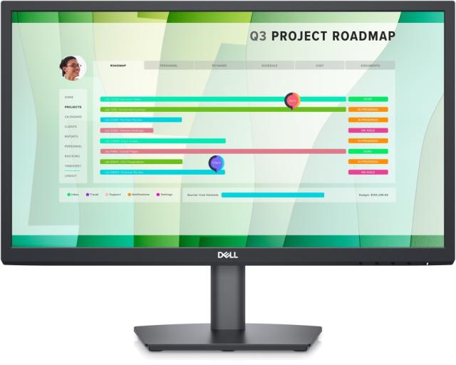 Монитор Dell E2223HN, 21.5" Wide LED Anti-Glare, VA Panel, 5ms, 3000:1, 250 cd/m2,  1920x1080 Full HD, ComfortView, VGA, HDMI, Tilt, Black