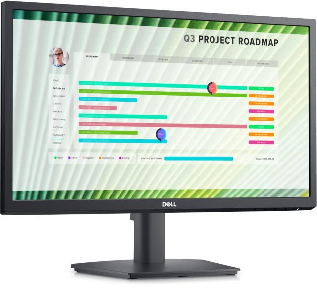 Монитор Dell E2223HV, 21.5" Wide LED Anti-Glare, VA Panel, 8ms, 3000:1, 250 cd/m2, 1920X1080 Full HD, ComfortView, VGA, Tilt, Black