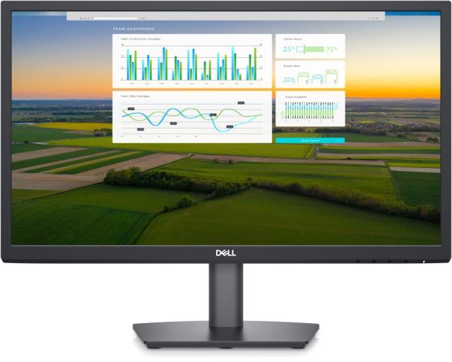 Монитор Dell E2222H, 21.45" Wide LED Anti-Glare, VA Panel, 5ms, 3000:1, 250 cd/m2, 1920x1080 Full HD, VGA, DisplayPort, ComfortView, Tilt, Black