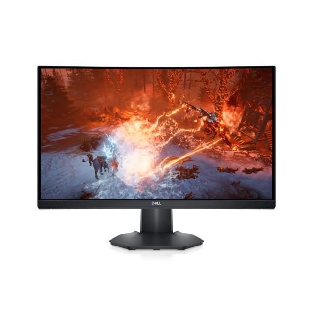Монитор Dell S2422HG, 23.6" LED Curved Gaming, VA AG, FullHD 1920x1080, FreeSync Premium, 165Hz, 1 ms (MPRT), 4ms, 3000:1, 350 cd/m2, HDMI, DisplayPort, Height Adjustable, Tilt, Black