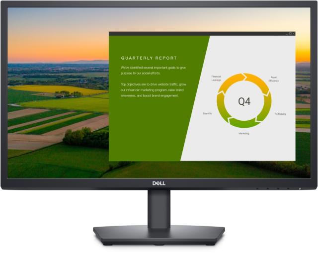 Монитор Dell E2422HS, 23.8" Wide LED Anti-Glare, IPS Panel, 5ms, 1000:1, 250 cd/m2, 1920X1080 Full HD, ComfortView, HDMI, VGA, DisplayPort, Speakers, Height, Tilt, Black
