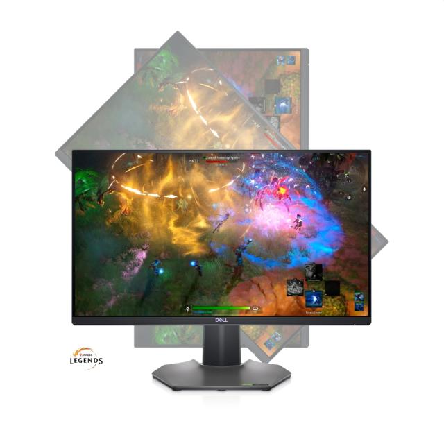 Монитор Dell S2522HG, 24.5" LED  Gaming, IPS AG, FullHD 1920x1080, sRGB 99%, NVIDIA G-SYNC Compatible, FreeSync Premium, 240Hz, 1ms GtG, 1000:1, 400 cd/m2, USB 3.2  (5Gbps), HDMI, DisplayPort, VRR, Height Adjustable, Tilt, Black