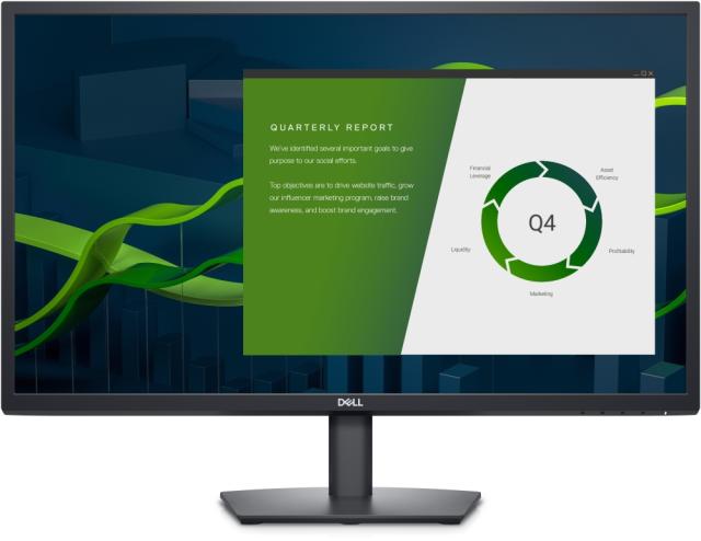 Монитор Dell E2722H, 27'' Wide LED Anti-Glare, IPS Panel, 5ms, 1000:1, 300 cd/m2, 1920x1080 Full HD, ComfortView, VGA, DisplayPort, Tilt, Black