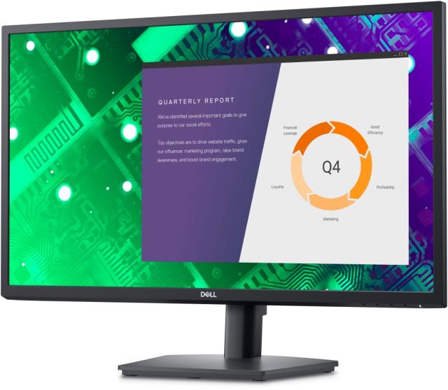 Монитор Dell E2722HS, 27" Wide LED Anti-Glare, IPS, 5ms, 1000:1, 300 cd/m2, 1920x1080 Full HD , HDMI, VGA, DisplayPort, ComfortView, Speakers, Height adjustable, Tilt, Black