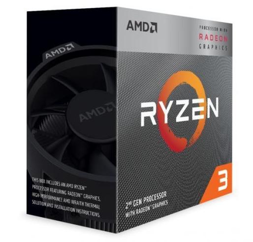 Процесор AMD Ryzen 3 3200G (4-ядрен) 3.6/4.0GHz, 4MB L3 Cache, 1250 MHz графична честота, AM4, BOX, с Wraith Stealth охлаждане