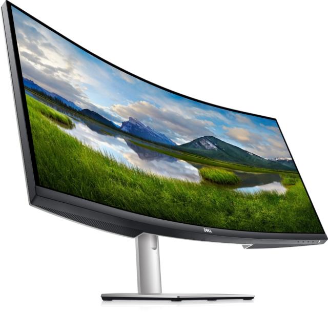 Монитор Dell S3422DW, 34" Curved  AG LED 21:9, VA, 4ms, 3000:1, 300 cd/m2, WQHD (3440x1440), 99% Srgb, 90% DCI-P3, HDMI, DP, USB 3.0 hub, Dual 5W speakers,ComfortView, Audio Line-out, Height Adjustable, Tilt, Black