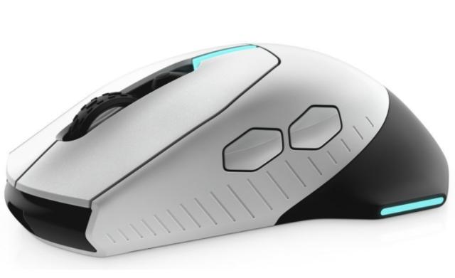 Мишка Dell Alienware 610M 545-BBCN, оптична (16000 dpi), безжична/жична, бяла