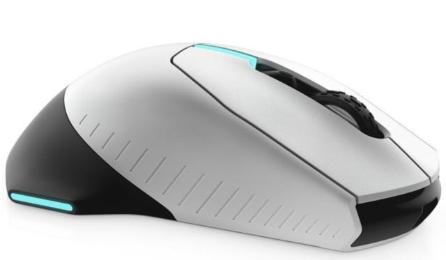 Мишка Dell Alienware 610M 545-BBCN, оптична (16000 dpi), безжична/жична, бяла