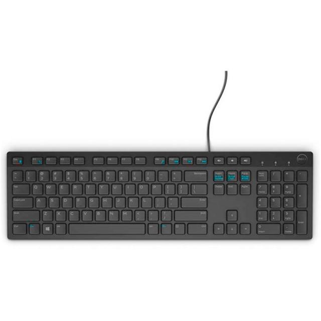 Клавиатура Dell KB216, нископрофилна, US, черна