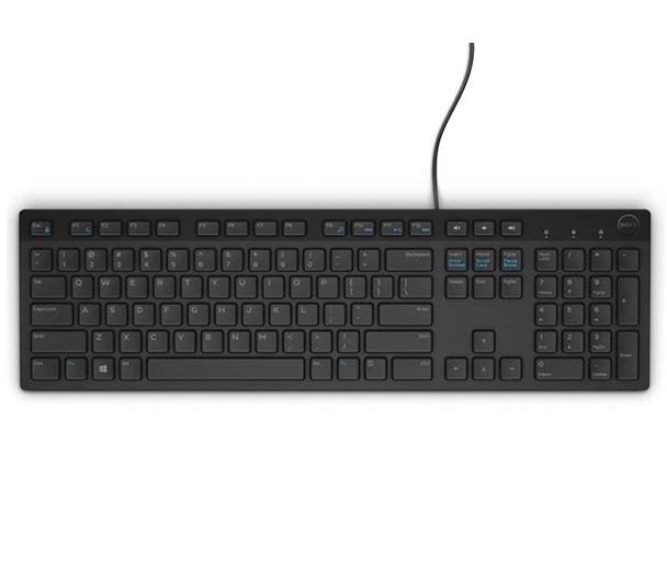 Клавиатура Dell KB216, нископрофилна, US, черна, USB