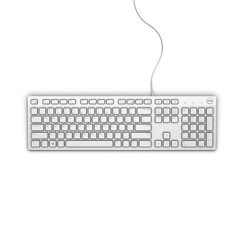 Клавиатура Dell KB216, нископрофилна, US, бяла