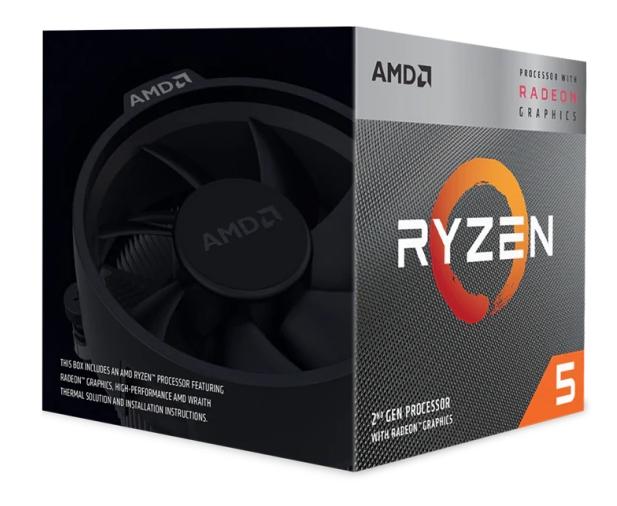 Процесор AMD Ryzen 5 3400G, 4C (3.7/4.2GHz, 4MB L3 Cache, 65W, AM4), 1400 MHz графична честота, BOX с охлаждане 