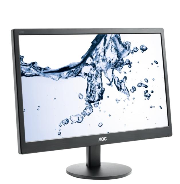 Монитор AOC E970SWN, 18.5" Wide TN LED, 5ms, 20M:1 DCR, 200 cd/m2, 1366x768 HD, Black
