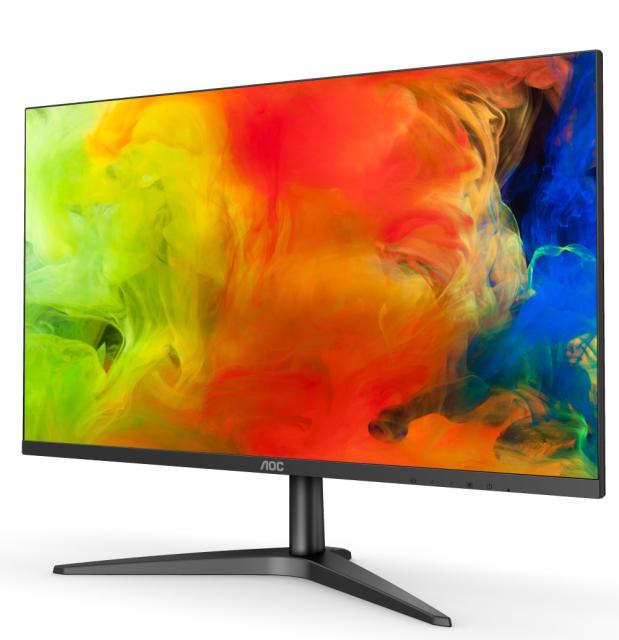 Монитор AOC 24B1H, 23.6" Wide MVA LED, 5 ms, 3000:1, 50M:1 DCR, 250 cd/m2, FHD 1920x1080@60Hz, FlickerFree, Low Blue Light, D-Sub, HDMI, Headphone Out, Black