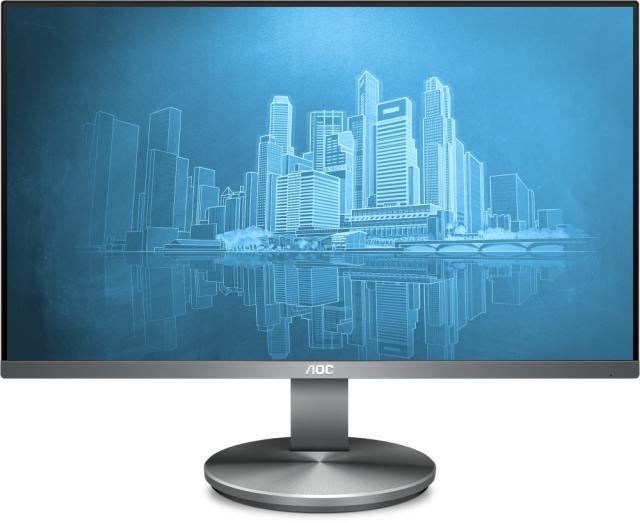 Монитор AOC I2490VXQ, 23.8" Wide IPS LED, 4 ms, 1000:1, 100M:1 DCR, 250 cd/m2, FHD 1920x1080@60Hz, FlickerFree, Low Blue Light, D-Sub, HDMI, DP, Headphone Out, Speakers, Dark grey