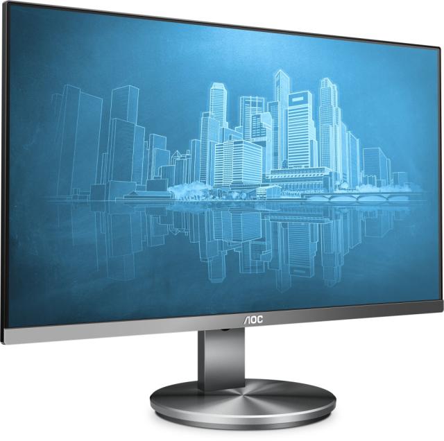 Монитор AOC I2490VXQ, 23.8" Wide IPS LED, 4 ms, 1000:1, 100M:1 DCR, 250 cd/m2, FHD 1920x1080@60Hz, FlickerFree, Low Blue Light, D-Sub, HDMI, DP, Headphone Out, Speakers, Dark grey