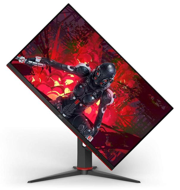 Монитор AOC 24G2U/BK, 23.8" Wide IPS, LED, 4ms/1ms MPRT, 1000:1, 80M:1 DCR, 250cd/m2, 1920x1080@144Hz,Tilt, Swivel, Heigh Adjust, Pivot, HDMI, DP, USB, Headphone Out, Speakers, Black/Red