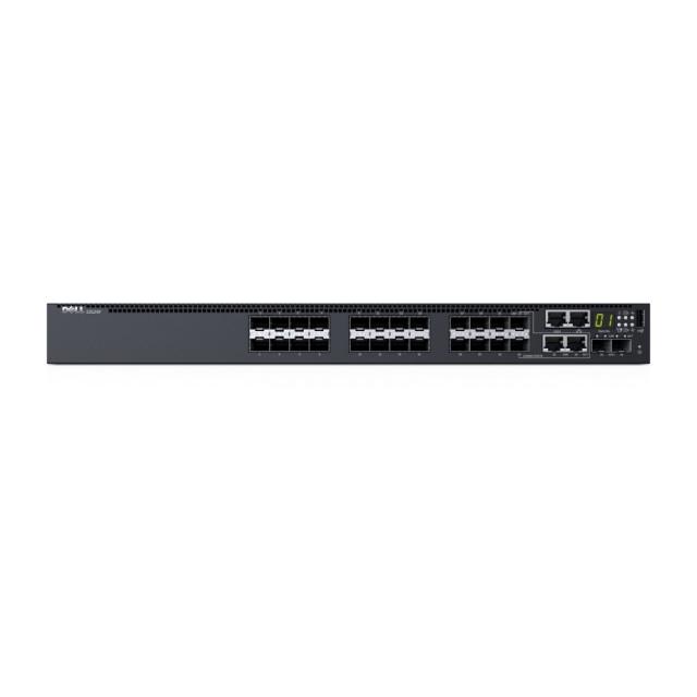 Комутатор Dell Networking S3148P, L3, PoE+, 48x 1GbE, 2x Combo, 2x 10GbE SFP+ fixed ports, Stacking, IO to PSU air, 1x 1100w AC PS, 1Y PS NBD, STOCK Smart Value, 210-AIMP