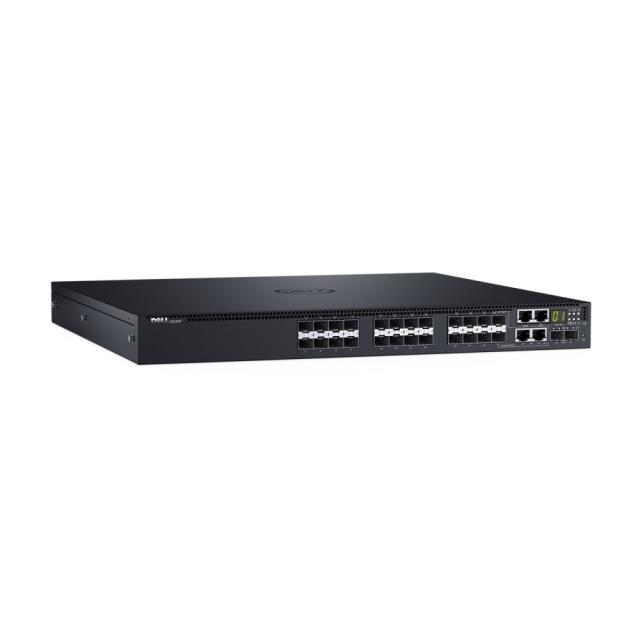 Комутатор Dell Networking S3148P, L3, PoE+, 48x 1GbE, 2x Combo, 2x 10GbE SFP+ fixed ports, Stacking, IO to PSU air, 1x 1100w AC PS, 1Y PS NBD, STOCK Smart Value, 210-AIMP