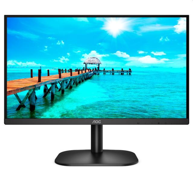 Монитор AOC 24B2XD, 23.8" WLED IPS, 1920x1080@75Hz, 4GtG, 250cd/m2, 1000:1, DC20M:1, FlickerFree, Low Blue Light, Tilt, Swivel, D-SUB, DVI