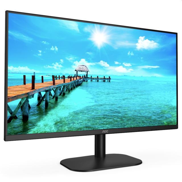 Монитор AOC 24B2XD, 23.8" WLED IPS, 1920x1080@75Hz, 4GtG, 250cd/m2, 1000:1, DC20M:1, FlickerFree, Low Blue Light, Tilt, Swivel, D-SUB, DVI
