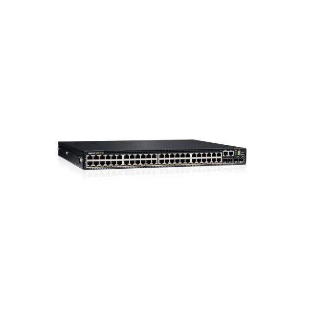 Комутатор Dell EMC PowerSwitch N3248P-ON, 48x1G, 4x10G SFP+, 2x100G QSFP28, PoE 30W, 1xAC PSU, IO/PS, OS6, Lifetime Limited Hardware Warranty