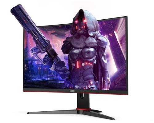 Монитор AOC C24G2AE/BK, 23.6" Curved 1500R VA WLED, 1920x1080@165Hz, 4ms GtG/1ms MPRT, 250cd/m, 3000:1, DC80M:1, FreeSync Premium, FlickerFree, Low Blue Light, 2Wx2, Tilt, D-SUB, 2xHDMI, DP