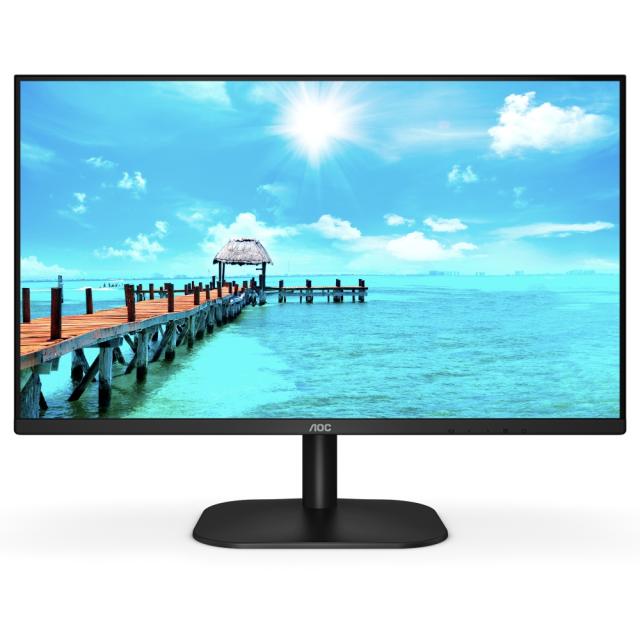 Монитор AOC 27B2H/EU, 27" IPS WLED, 1920x1080@75Hz, 4ms GTG, 250cd/m2, 1000:1, DC20M:1, FlickerFree, Low Blue Light, Tilt, D-SUB, HDMI