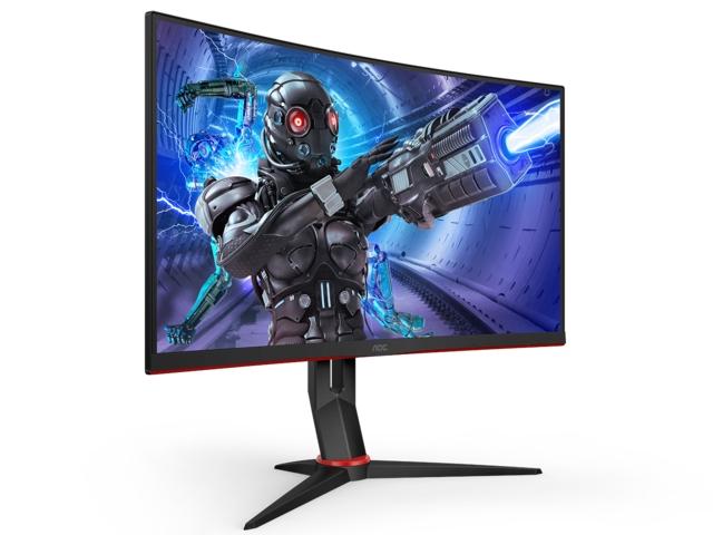Монитор AOC C27G2ZU/BK, 27" Curved 1500R VA WLED, 1920x1080@240Hz, 1ms GtG, 0.5MPRT, 300cd/m2, 3000:1, 80M:1, FreeSync Premium, FlickerFree, Low Blue Light, 2Wx2, Tilt, Height Adjust, Swivel, 2xHDMI, DP, USB hub