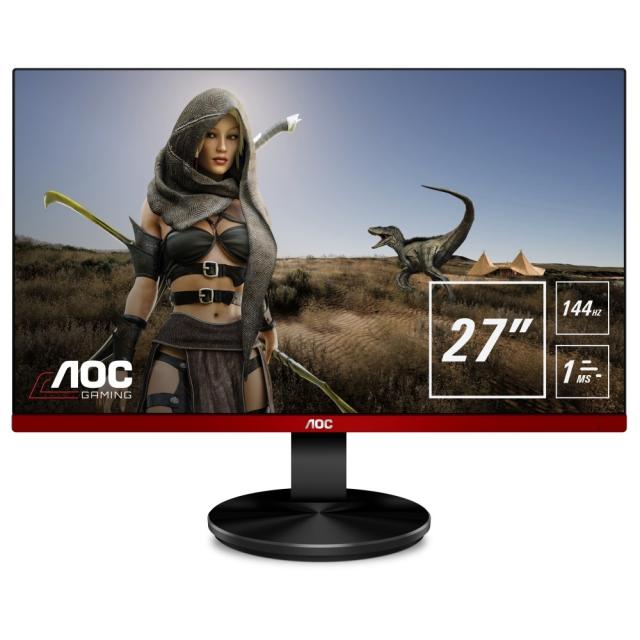 Монитор AOC G2790PX Gaming 27" Wide TN LED, 144Hz FreeSynk, 1 ms, 1000:1, 20M:1 DCR, 400 cd/m2, FullHD 1920x1080, USB, D-sub, HDMI, DP, Speakers, Black/Red