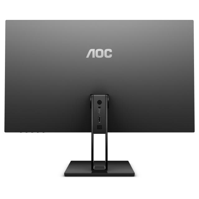 Монитор AOC 27V2Q, 27" Wide IPS LED, 4 ms, 1000:1, 50M:1 DCR, 250 cd/m2, FHD 1920x1080@60Hz, FlickerFree, Low Blue Light, HDMI, DP, Headphone Out, Black