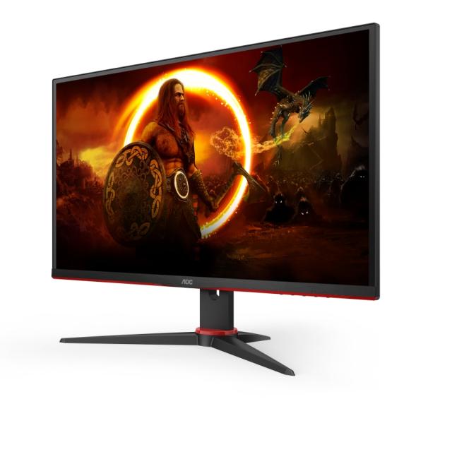 Монитор AOC 27G2SAE/BK, 27" VA WLED, 1920x1080@165Hz, 4ms GtG, 1ms MPRT, 250cd/m2, 3000:1, DCR 80M:1, FreeSync Premium, FlickerFree, Low Blue Light, 2Wx2, Tilt, D-SUB, 2xHDMI, DP