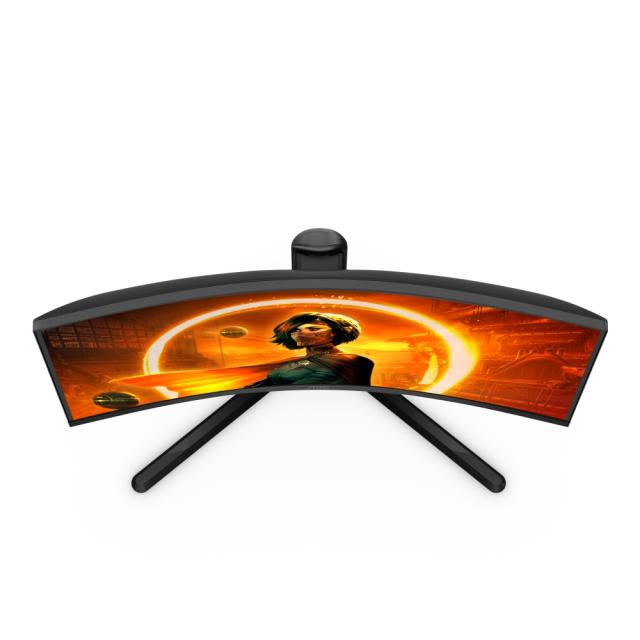 Монитор AOC C27G3U/BK, 27" Curved 1000R WLED VA 1920x1080@165Hz, 4ms GTG, 300cd/m2, 3000:1, 80M:1 DCR, FreeSync Premium, Low Blue Light, Tilt, Height Adjust, Swivel, D-SUB, HDMI, DP, USB, Speakers, Black/Red