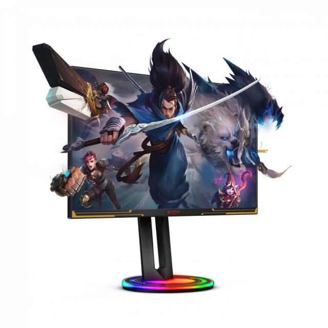 Монитор AOC AG275QXL, 27" IPS WLED, 2560x1440@170Hz, 1ms GtG, 1ms MPRT, 400 cd/m2, 1000:1, DCR 50M:1, AdaptiveSync, Flicker-free, Low blue light, 5 Wx2+DTS, Tilt, Height Adjust, Pivot, Swivel, HDMIx2, DPx2, USB Hub