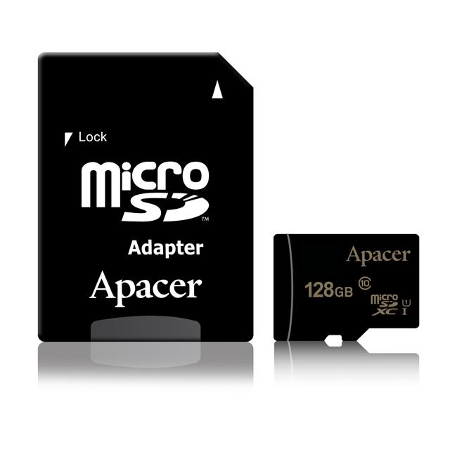 Карта памет Apacer 128GB Micro-Secure Digital XC UHS-I Class 10 с адаптер